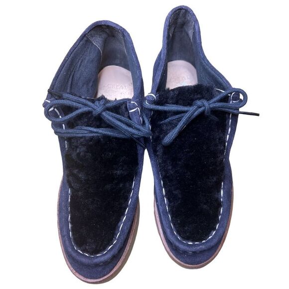 The Great The Trooper Chukka Boot in Midnight Black Shearling NWOB Size 7 - Picture 4 of 9